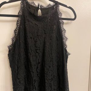 Black lace sleeveless top